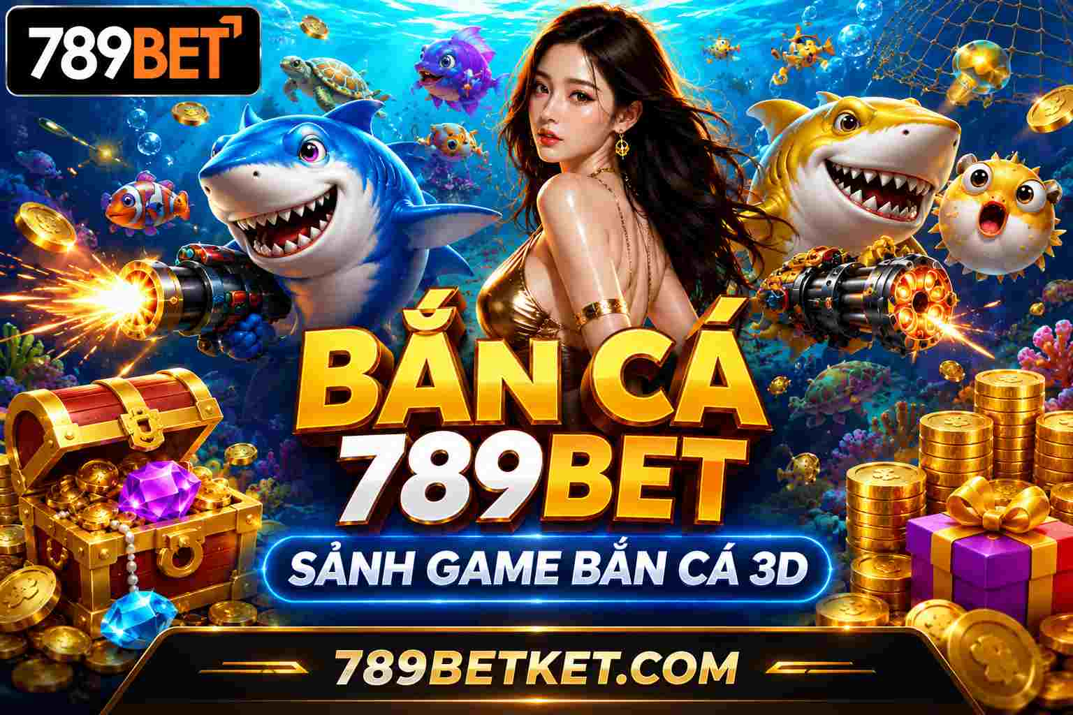 Bắn cá 789BET sảnh game 3D đổi thưởng hấp dẫn